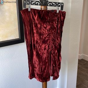 Gorgeous coppery velveteen skirt by ZARA TRAFALUC  SZ M.